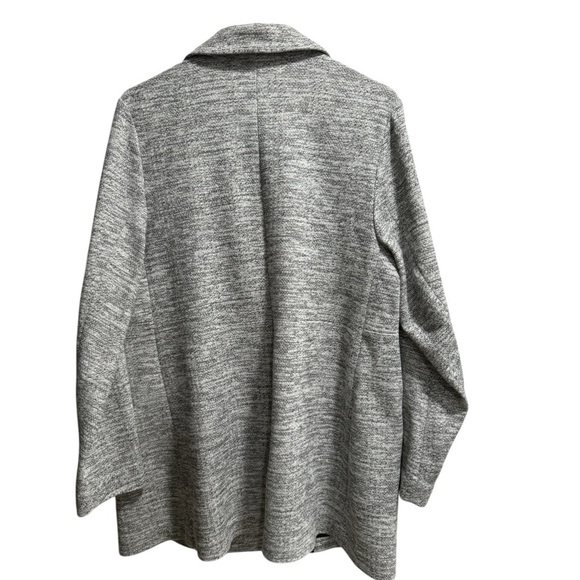 Torrid Blazer, size 0, Textured Boyfriend Knit Jacket White Black - Picture 5 of 11